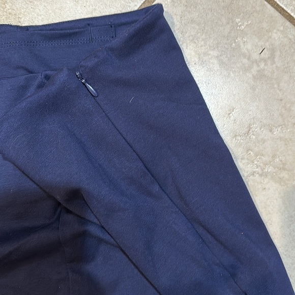 NWT! Fabletics Ponte Skinny Knit Zip Split Ankle Pants XL Navy - Picture 8 of 11